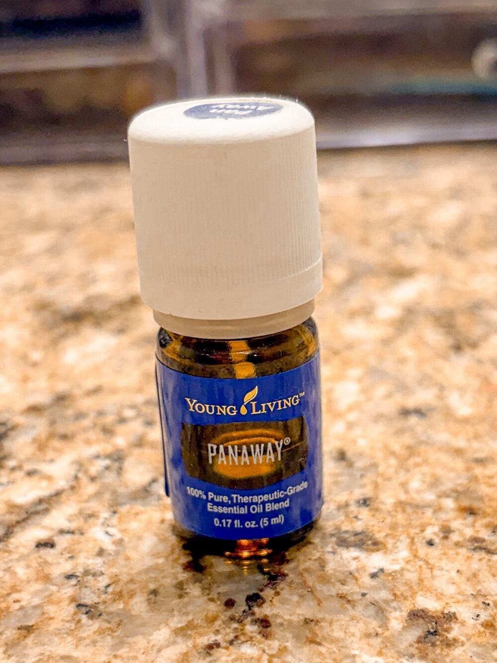 Young Living Panaway Essential Oil Blend, 5 mL bottle, Half Left, MSRP $55